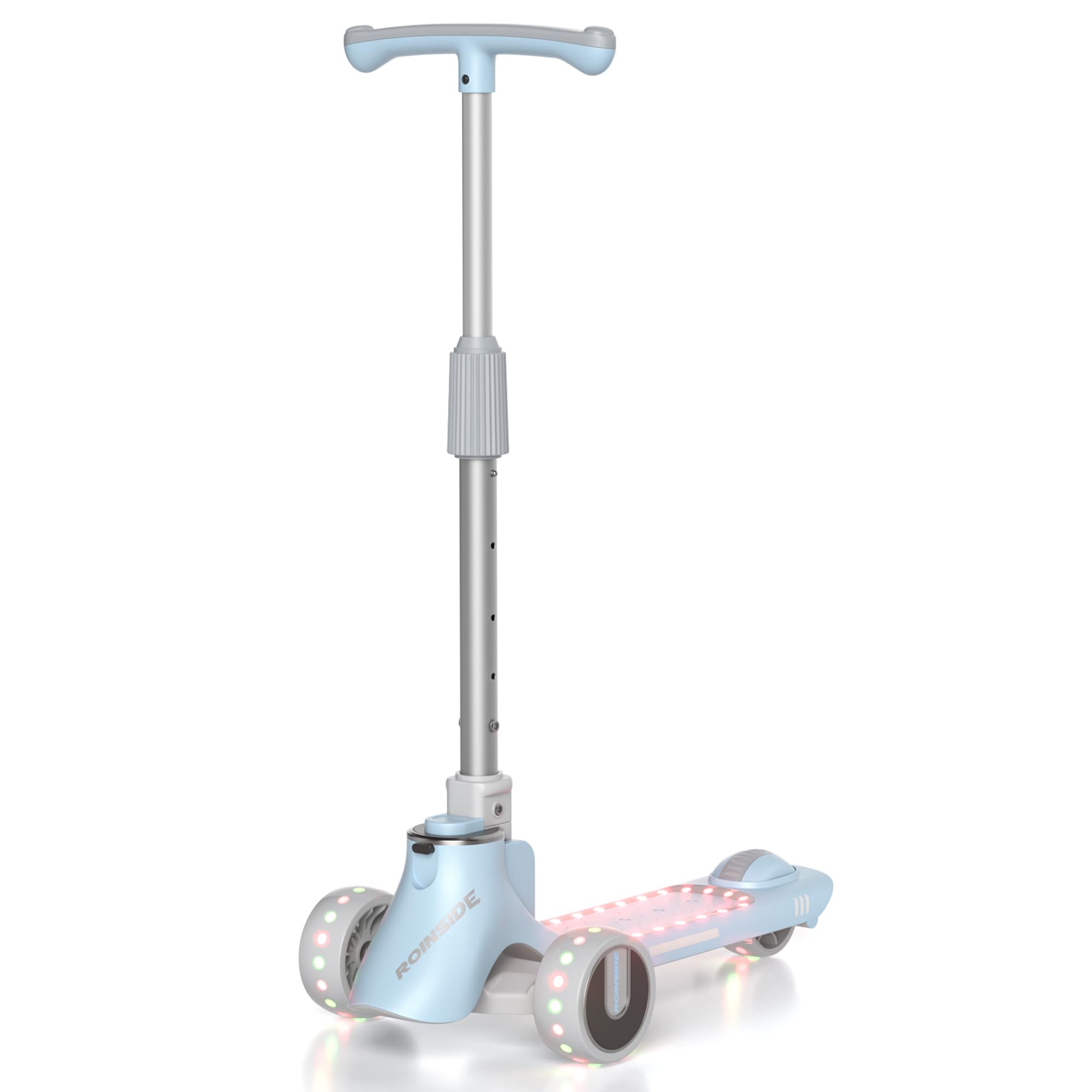 Electric Scooter - 8.5" Solid Tires, 350W Motor, Up to 19 MPH and 21-23 Miles Long-Range Portable Foldable Commuting Scooter for Adults with Double Braking System and App