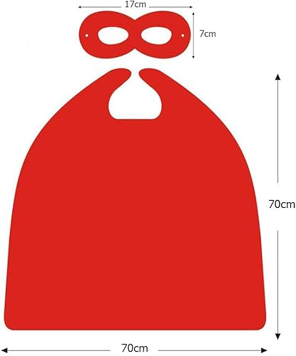 Miniatura 2 de Juego de capa reversible de superhéroe de 27.5 pulgadas con máscara de fieltro para niños y niñas, disfraces de Halloween, fiestas de cumpleaños