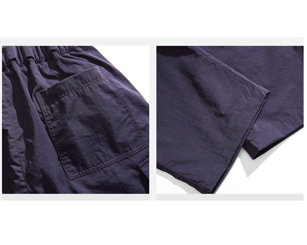 DAIHAN Unisex Multibolsillos Funcionales Pantalones Cargo de Trekking de Ligeros Pantalones Tácticos Militares de Trabajo con Cintura Ajustable