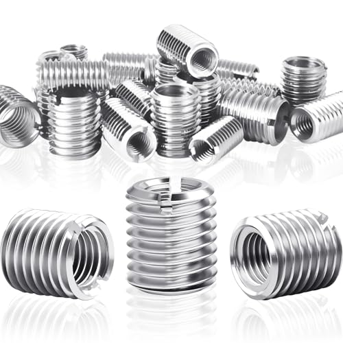 Jyvex 24 unidades adaptador de rosca M8 a M5 x 10 mm, acero inoxidable, manguito reductor M8 a M5