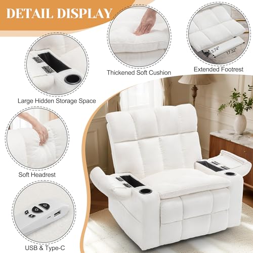 Image of Korser Oversized Dual Motor Power Lift Recliner for Elderly with Massage and Heat, Extra Wide Recliner Chairs with Adjustable Headrest, Electric Lift Chair with Storebox Cupholder, USB Ports, Type C
