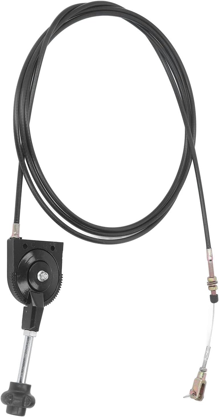 Excavator Manual Throttle Cable Controller, Wireless Throttle Control Cable, 4m Stainless Steel Throttle Motor Control Cable with PU Sheath for Excavator and Agitating