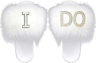 NewYouDirectFaux Fur Slides for Women, Fuzzy Slippers Fluffy Sandals Furry House Shoes Indoor Outdoor