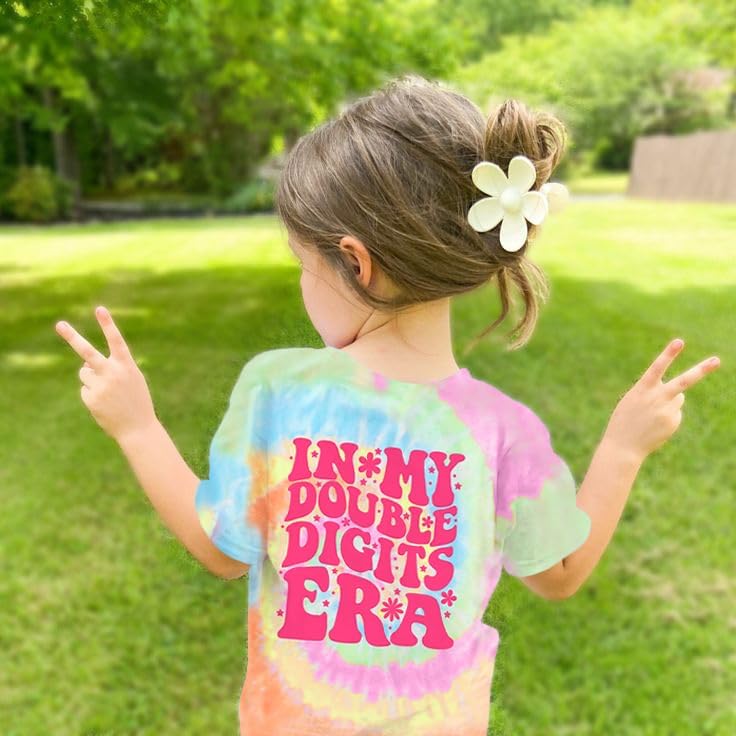 in My Double Digits Era Birthday Girls Shirts 10 Year Old Girl Tshirt 10th Birthday Shirts for Girls Party Gift Tee Tops - Image 5