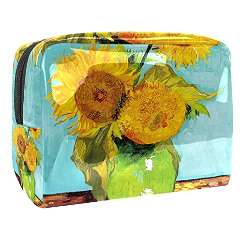 Trousse de maquillage grand format vanity de voyage zippé pour produits de beauté