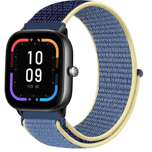 VELULYX correa elástica de nylon compatible con Amazfit GTS 4/GTS 4 Mini/GTS 3/GTS 2/GTS 2 Mini/GTS 2e/GTS, 20MM correa elástica para Amazfit Bip 3/Bip 3 Pro/Bip U/Bip U Pro/Bip S/Bip S Lite