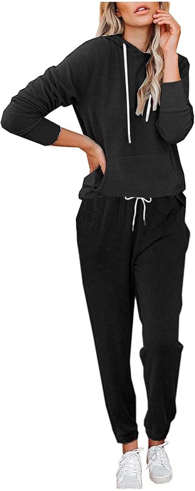 Amazon.com: Conjunto de 2 piezas para mujer, conjunto de sudadera de dos  piezas, pantalón de manga larga, conjunto de chándal de entrenamiento :  Deportes y Actividades al Aire Libre