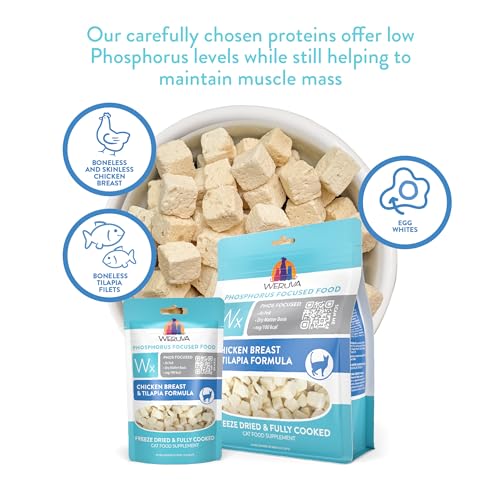 Weruva Wx Phos Focused Freeze Dried, Chicken Breast & Tilapia Formula, 7oz Bag