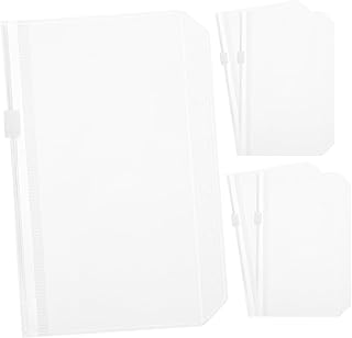 Didiseaon 15 Pçs Pasta Saco De Armazenamento Sacos De Armazenamento Claro Pastas De Arquivo Decorativo Pasta Decorativa Cupom Organizador Pasta De Orçamento Com Zíper Envelopes Envelope De