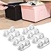 Castor Wheels,8pcs Mini Universal Casters Convenient Save Labour Furniture Wheel Castor Indoor Tools (Color : White, Size : One Size) (Color : Black, Size : One Size)