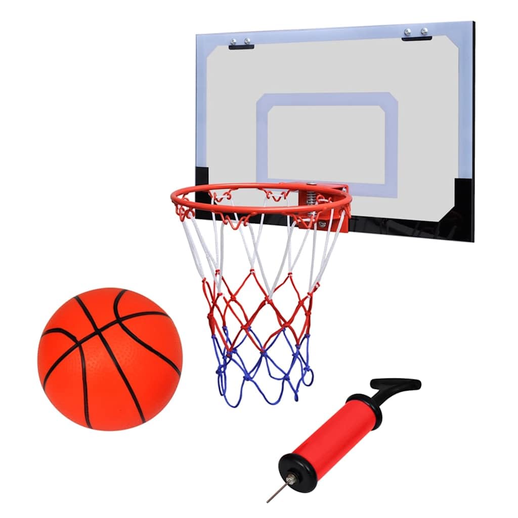 Mini canestro da basket da porta con palla e pompa, set da basket per bambini e adulti, per interni con tavola imbottita