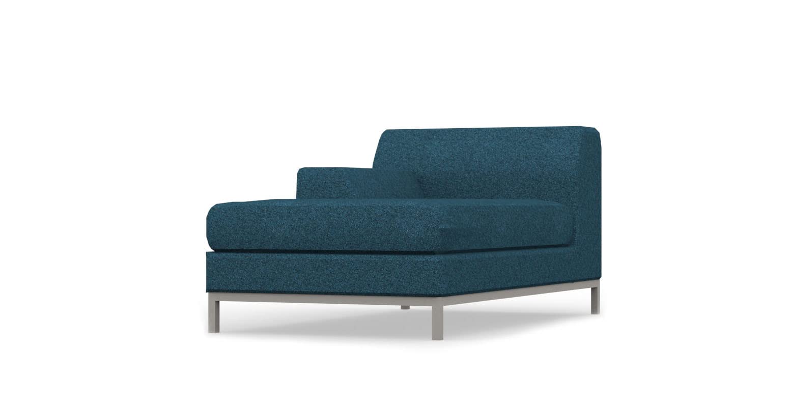 COMFORTLY Funda de repuesto para tumbonas de descanso hecha a mano compatible con KRAMFORS Chaise Longue reposabrazos izquierdo (resistente, azul)