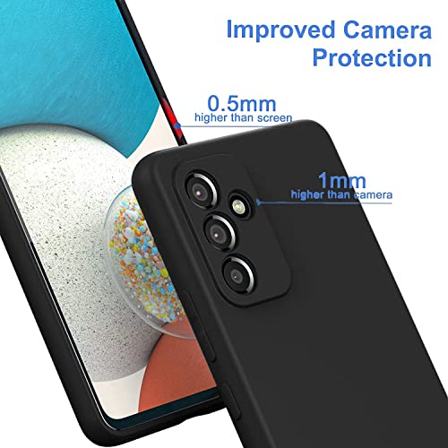 Image of DIZORO Liquid Silicone Case with Microfiber Cushioning Compatible for Samsung M52 5G Shockproof Slim Back Cover, Gel Rubber Full Body Protection (Black)