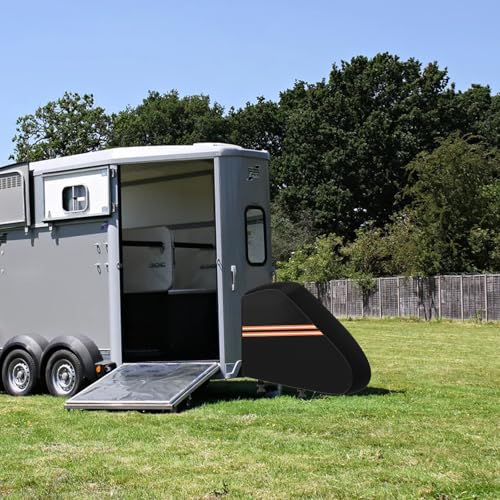 Pferdeanhänger Deichselabdeckung, 600D Schutzhülle und Deichselabdeckung für Wohnwagen und Pferdeanhänger, Frontabschleppabdeckung Schutz für die meisten Arten von Pferdeanhängern (L: 110 x 104 x 17