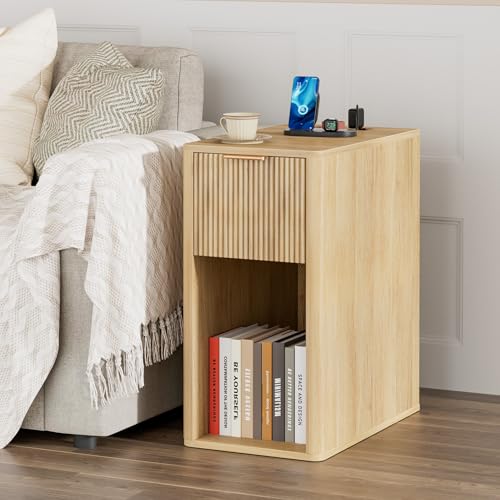 Homleke Fluted Drawer Nightstand