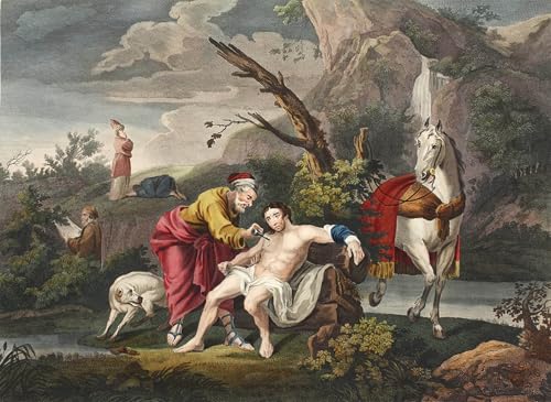 Lienzo artístico il Buon Samaritano de Hogarth con acabado premium de 60x90cm