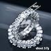 Sdouefos Fashion AAA Cubic Zirconia Eternity Band Luxurious Zircon Ring Full Diamond Ring Eternity Ring Band Cubic Zirconia Band Emerald Cut Eternity Ring Bands (9, Strip)