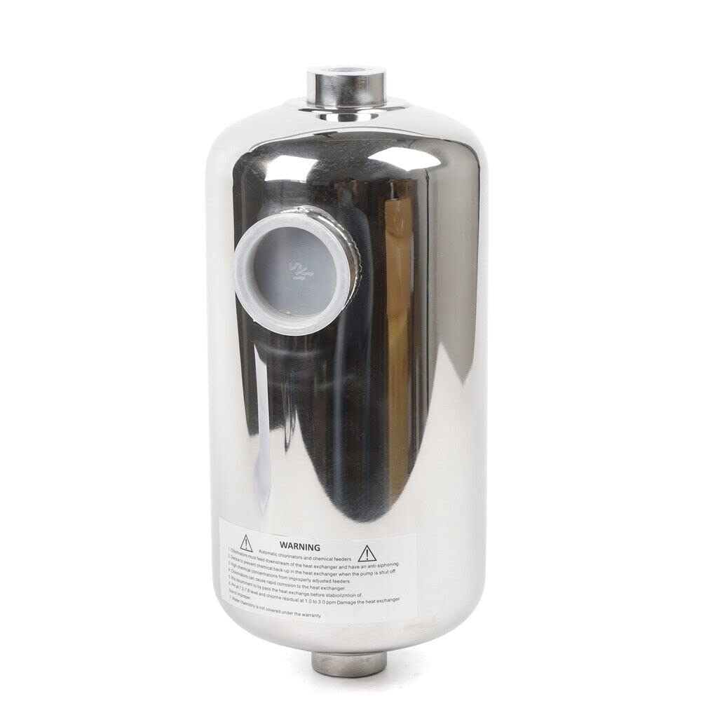 Scambiatore di Calore Bagno di Nuoto Riscaldamento Piscina in Acciaio Inox 28KW Sistema di Riscaldamento Piscina 292 x 134mm