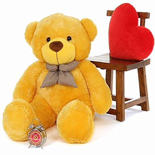 Image of Bigstep 3 Feet Yellow Soft Toy Teddy Bear Skin Friendly Ultra Soft Teddy Bear for Girls, Soft Toys for Kids, Birthday Gift for Girls, Wife, Girlfriend (3 feet, Yellow)