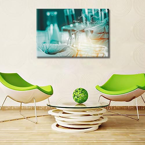 Image of TUMOVO Young Scientist Canvas Paintings Wall Art Home Decor Scientists and Scientific Experiments Artwork Home Decor 1 Pieces Medical Posters and Prints Framed Ready to Hang (16 inch Wx24 H)