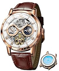 Brown Strap White Dial