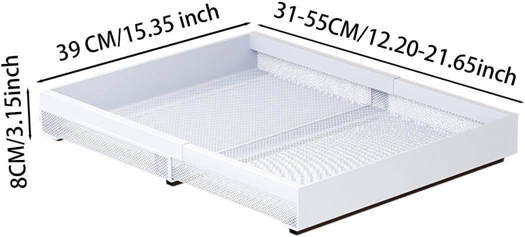 Pull Out Cabinet Organizer, Roll Out Shelf Cabinet Organizer Pantry Storage Shelf,Slide Out Spice Rack, for Pantry Bathroom, S white