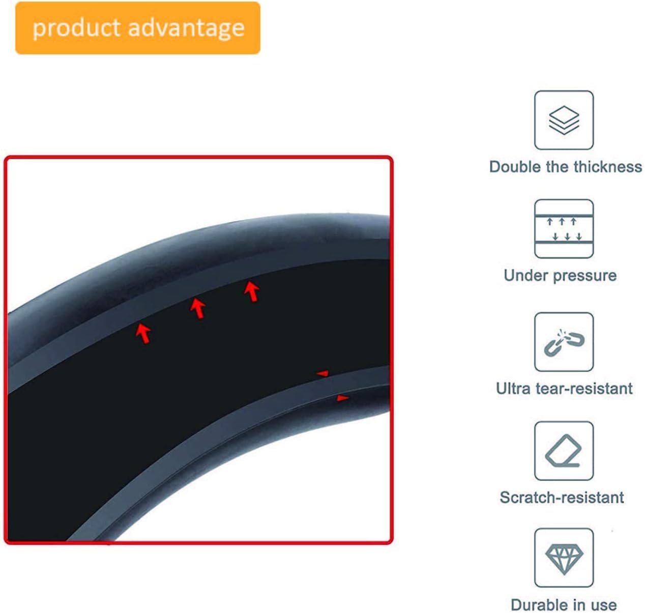 GLDYTIMES Scooter Wheel 8 1/2 Inch Thicken Inner Tube Inflated Spare Tire Replace Tires for Xiaomi M365 Electric Scooter - Image 5