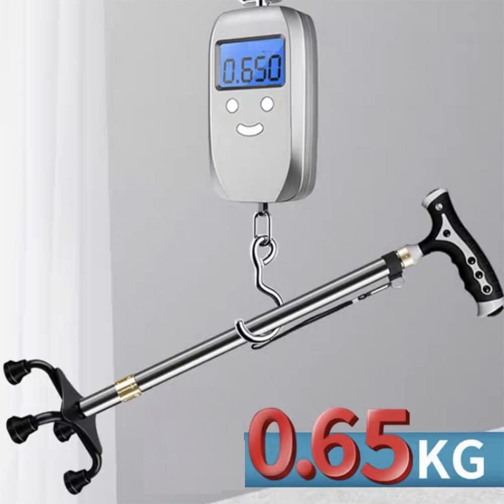 Bastón de pie para Mujer, Ajustable, 3 en 1, telescópico, de aleación de Aluminio, con Altura Ajustable: 28"-37"/72cm-94cm