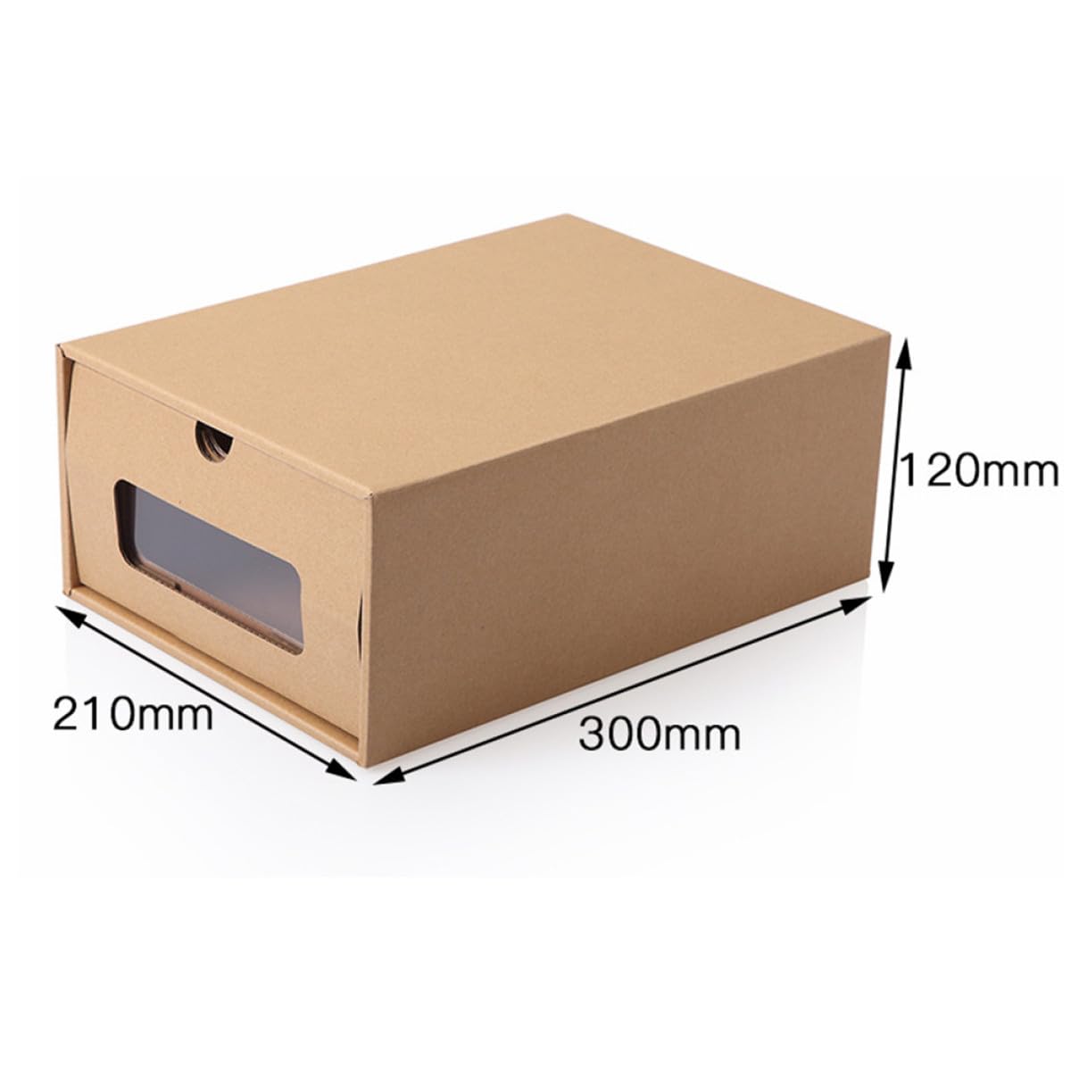Juego de 6 cajas de almacenamiento de zapatos con ventana transparente para zapatos y accesorios de mujer, 30 x 21 cm, ideal para el hogar