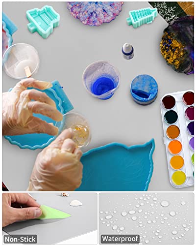 Xespis Silikonmatte Groß 70x50 cm, Silikonmatte für Epoxidharz, Bastelunterlage, Silikon Bastelmatte, Malunterlage für Kinder, Mehrzweck Antihafte rutschfeste Silikon Unterlage, Platzset, Tischmatte