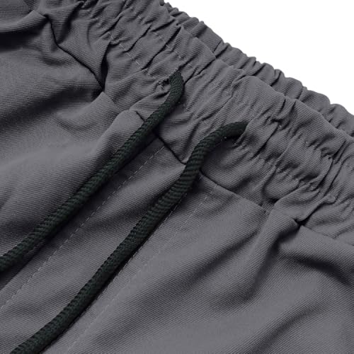 Mens Sweatpants Cargo Pants Elastic Waist Tapered Straight Leg Work Outdoor Hiking Trousers with Multi Pockets Camouflage Extreme Motion Pants for Men(Dark Gray,3X-Large)3