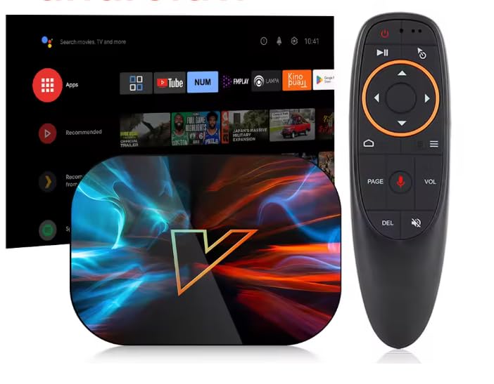 Dispositivo de TV Inteligente X4 ATV, decodificador con Android 11,0, Amlogic S905X4, Reproductor Multimedia con Android 11, Entrada de Voz de Google, AV1, 1000M, WiFi Dual, 4GB de RAM de 64 GB