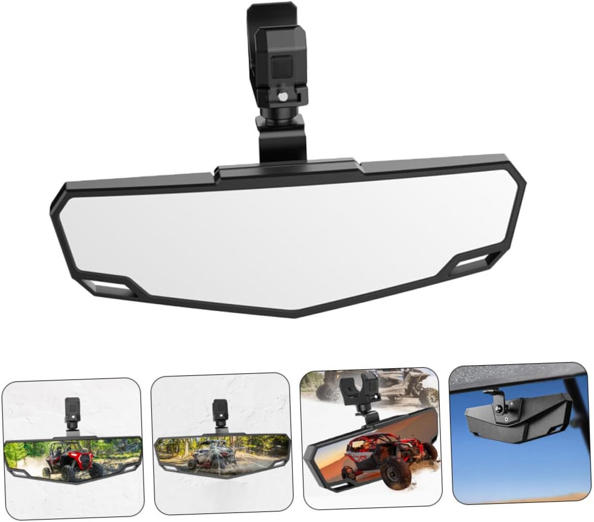 Atv Rear View Mirror Auxiliary Mirror for Utv Material Easy to Install Fit for Polaris