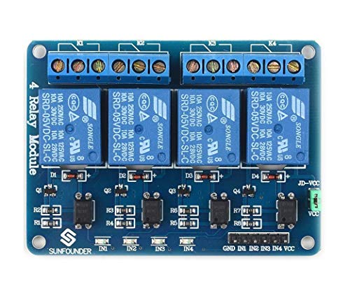 Image of Robocraze 4-Channel Relay Module Board | 5V Relay Module with Optocoupler for boards compatible with Arduino