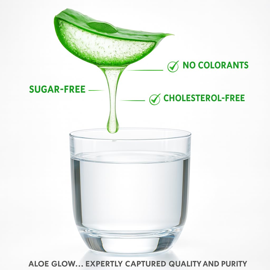 Aloe Glow Mandarin – Herbal Aloe Vera Dietary Fiber Supplement Drink – Supports Digestive Health & Hydration – Natural Mango Flavor, 450ml (15.22 fl oz)