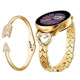 SHGM Cinturino e braccialetti Bling compatibili con Samsung Galaxy Watch 6 5 4 40 mm 44 mm/Watch 5 Pro 45 mm/Galaxy Watch 4 6 Classic Band 42 mm 46 mm 43 mm 47 mm/Watch 3 41 mm/Active 2 cinturini in