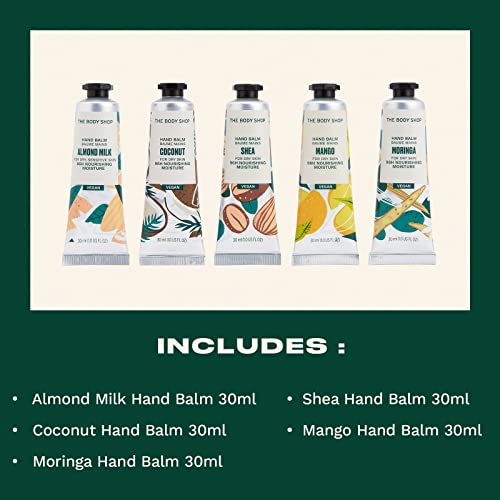The Body Shop Hug & Squeeze Hand Balm Gift Set - Softens and Moisturizes Vegan 5 x 30ml Hand balms, Multicolour, 50 g (Pack of 5) - Image 3