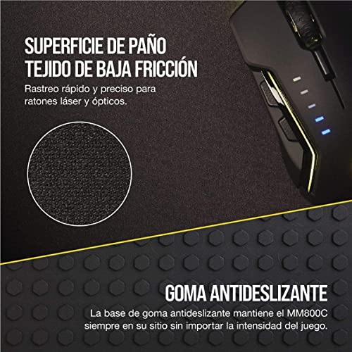 MM800C RGB Tappetino per Mouse da Gioco, Medio, Nero - Mousepad - Immagine 3