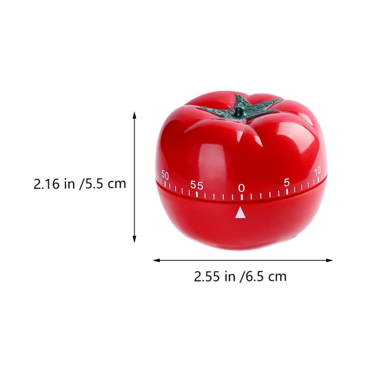 UKCOCO Mechanischer Küchentimer Praktischer Küchentimer in Tomatenform 2 Stück aus Pp Batterie mit Alarm für Präzise Garzeit Beim Kochen