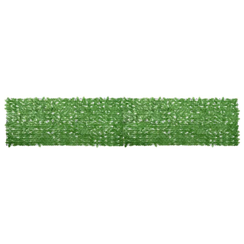 Brise-Vue à Feuilles Artificielles 500x100 cm, Haie Artificielle Décorative pour Clôture de Balcon, Terrasse et Jardin, Écran d'Occultation en Polyéthylène et Tissu, Vert
