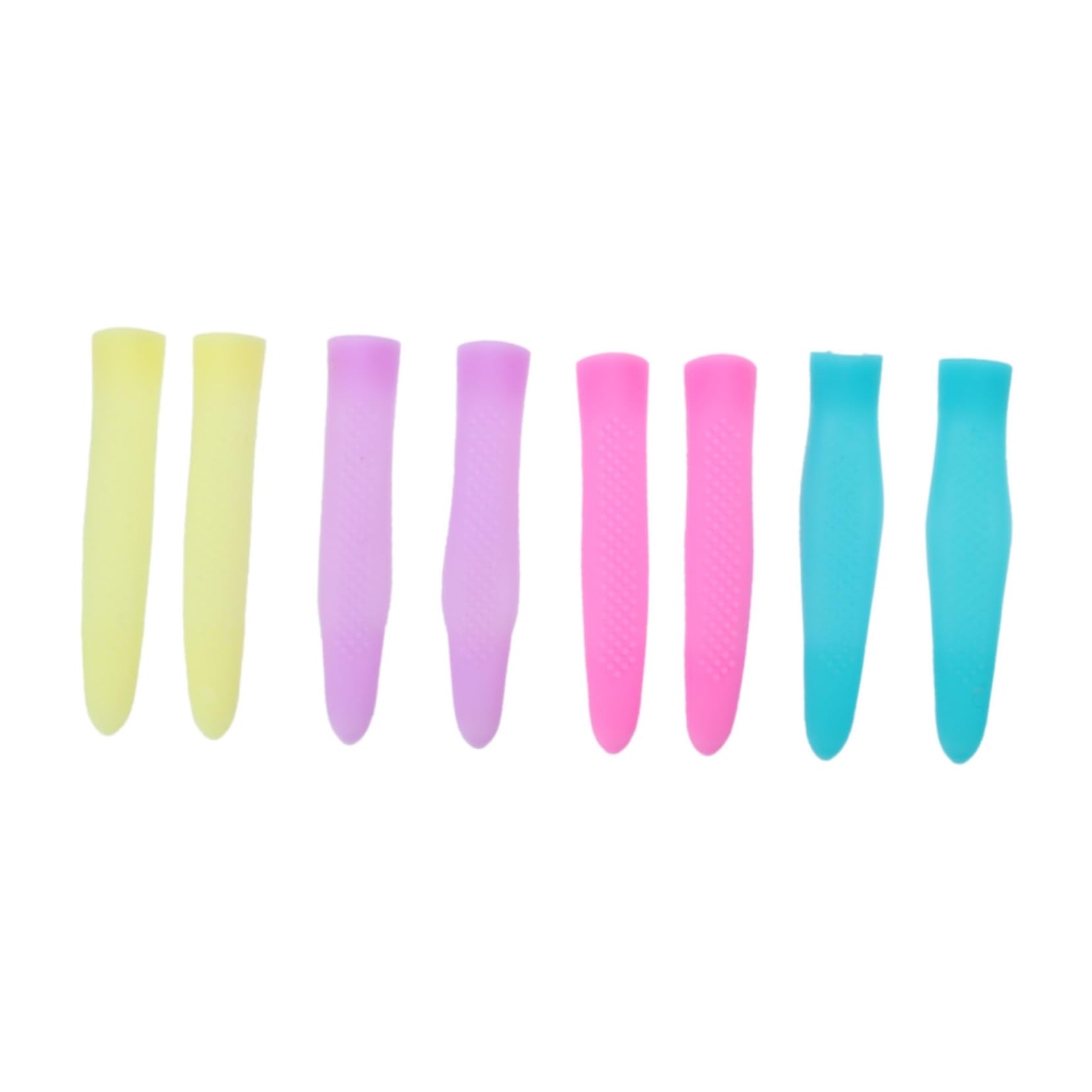 DOITOOL 4 Pairs Cuticle Trimmer Handle Covers Nail Cuticle Protector Silicone Sleeve Non-Slip for Home/Salon