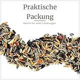 Erdtmanns Streufutter für Wildvögel – Futtermischung mit Sonnenblumenkernen, Hirse & Getreide – energiereiches Vogelfutter für Ganzjahresfütterung – für Garten, Balkon & Futterhaus (10 kg)