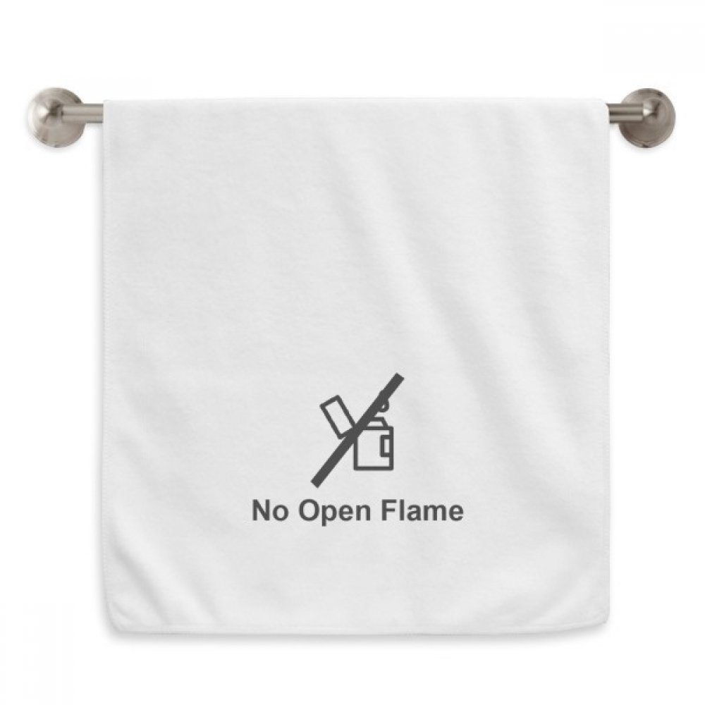Serviette blanche 13x29 pouces douce pour peau sensible motif flamme noire