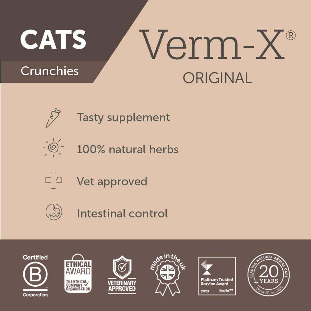 Verm-X ​​Herbal Crunchies für Katzen - 1 kg tub - Clear, Unisex, VMX0015