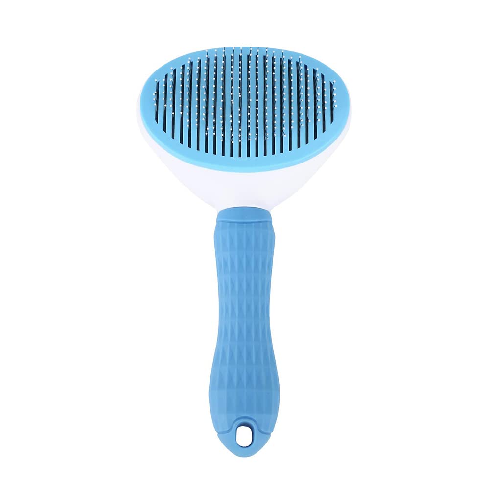 Magik 1-2 Pack Self Cleaning Slicker Brushes for Dogs Cats Pet Grooming Brush Tool (Blue 1 pack)