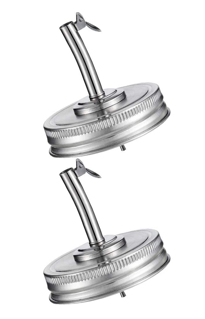 Coperchi Per Barattoli Mason Con Beccuccio - In Acciaio Inox Per Olio, Aceto, Liquori, 2 Pezzi - Foto 9