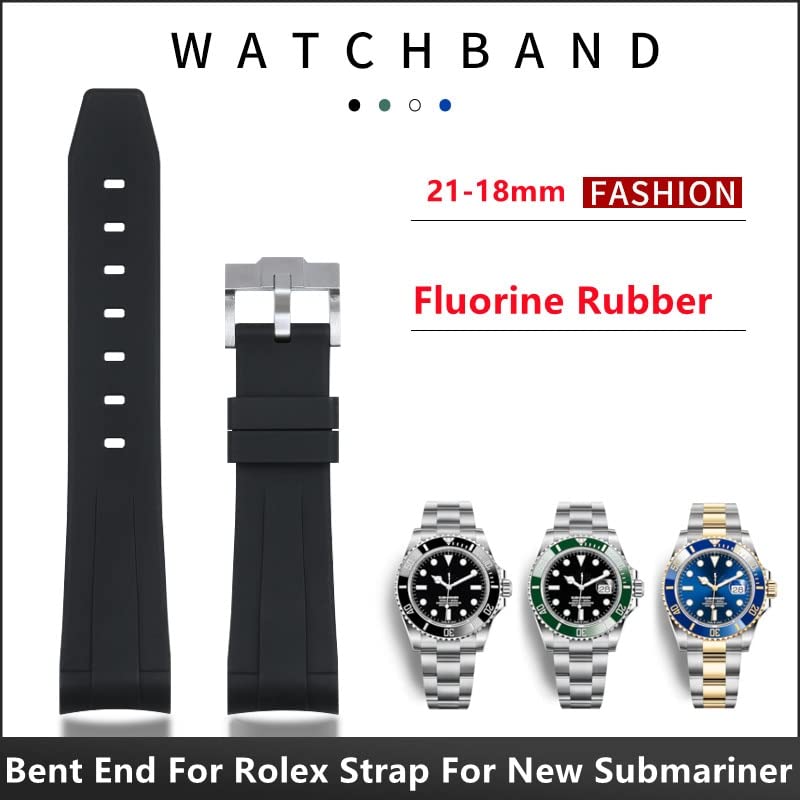 Bracelet caoutchouc 21mm style Rolex Explorer 2 résistant et souple - 2