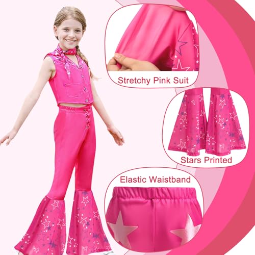 Cowgirl Costume Girls Kids Disco Outfits Movie Heroine Dress Up for Halloween Birthday Cosplay Party2