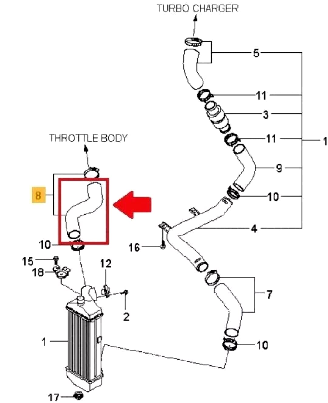 Turboschlauch Ladeluftschlauch Für JEEP RENEGADE 1.6 CRD 52048654