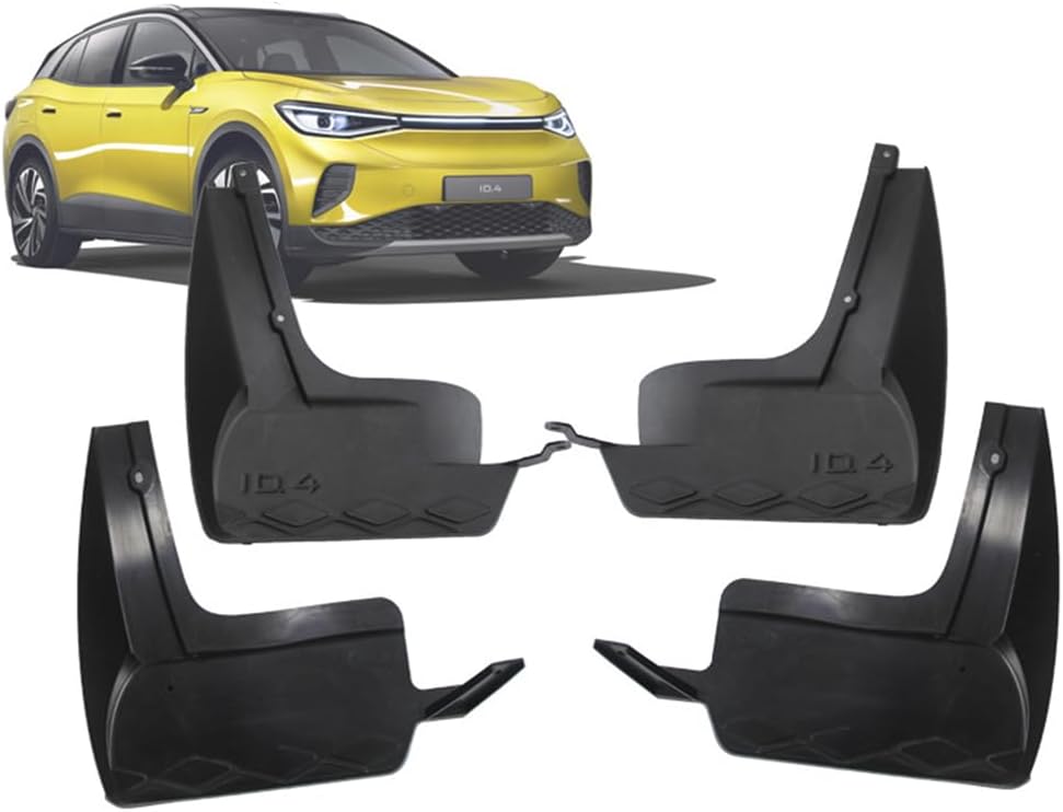 Car Mud Flaps Mudguard for VW ID.3 X ID.4 X/CROZZ 2020-2024 Front and Rear Mudflaps Splash Guards Heavy Duty Flares 4-PC Auto Accessories,Send 1 Car Wash Towel,Id.4